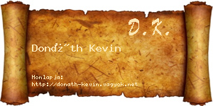 Donáth Kevin névjegykártya